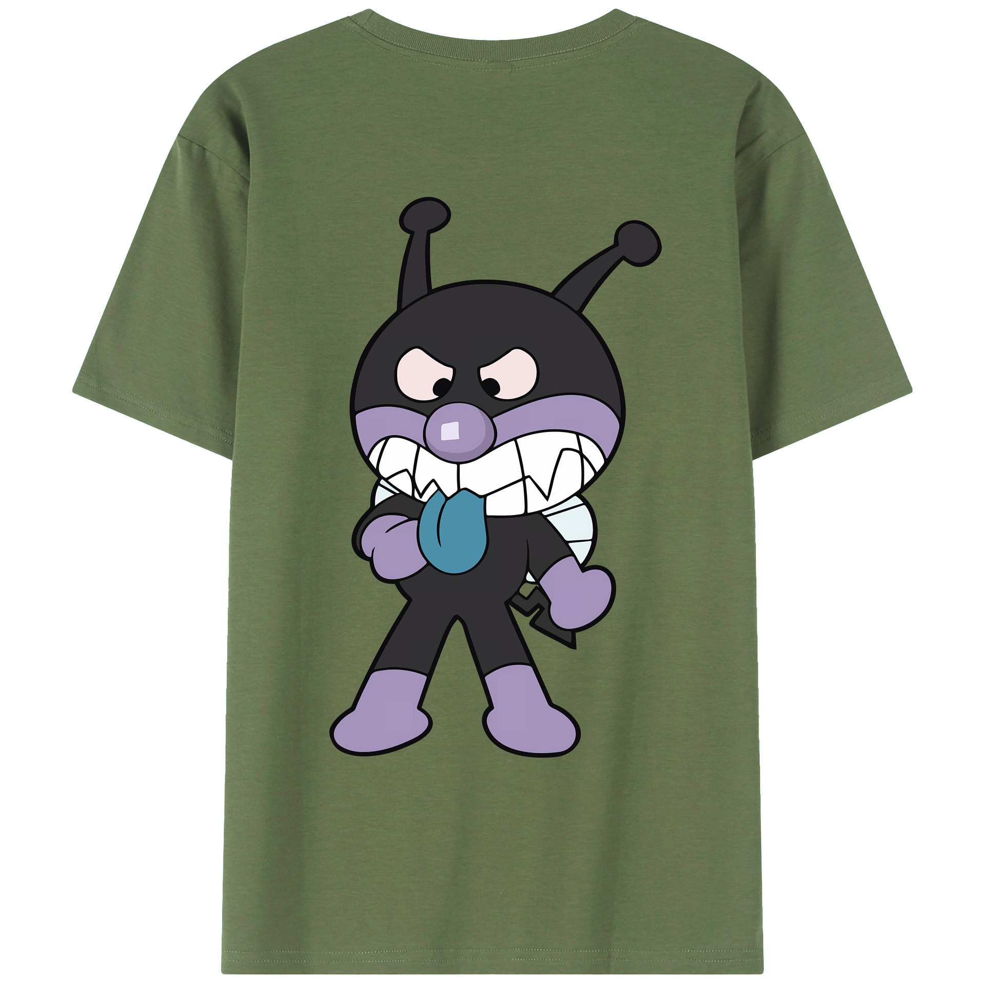 （画像用） アンパンマン Anpanman 綿100％ メンズ半袖Tシャツ（バックプリント） 通気性